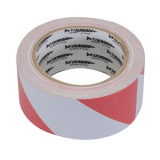 Hazard Tape Red & White 50mm x 33 Metre